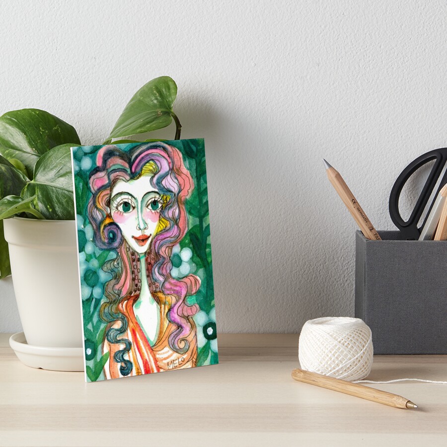 Happy Woman Art Board Print