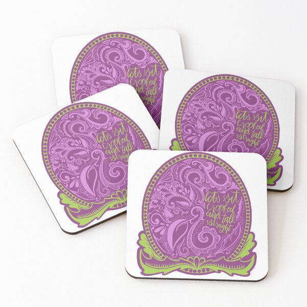Item preview, Sit Crooked and Talk Straight Oval Emblem - Berry and Lime designed and sold by TheGeometricFox.