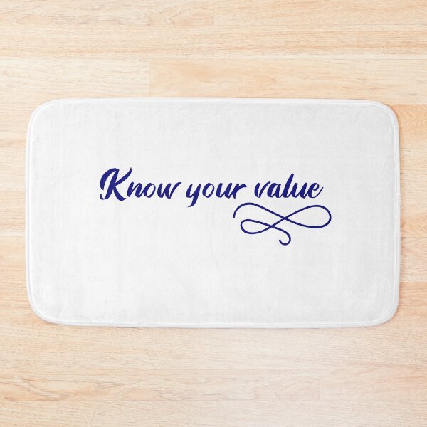 Item preview, Know your value im blue text  designed and sold by Luccianos.