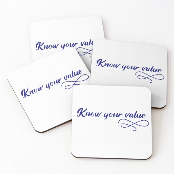 Item preview, Know your value im blue text  designed and sold by Luccianos.