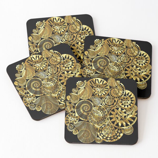 Item preview, Ammonites, golden fossils designed and sold by SAS4rt.