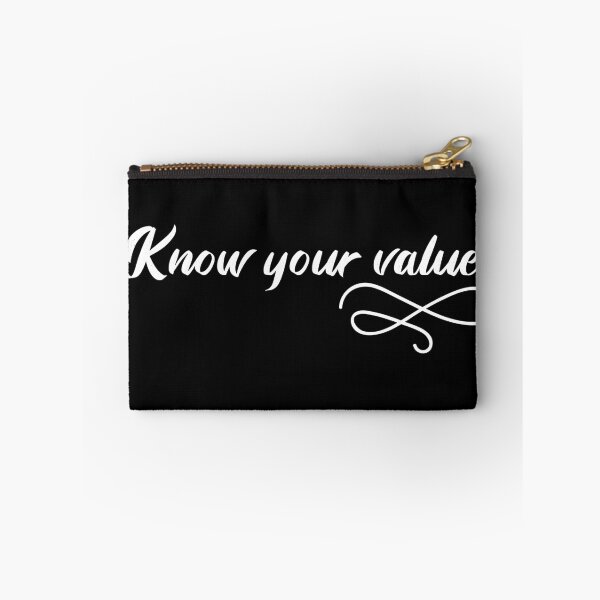 Item preview, Know your value in white text  designed and sold by Luccianos.
