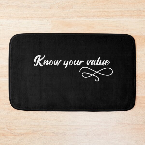 Item preview, Know your value in white text  designed and sold by Luccianos.