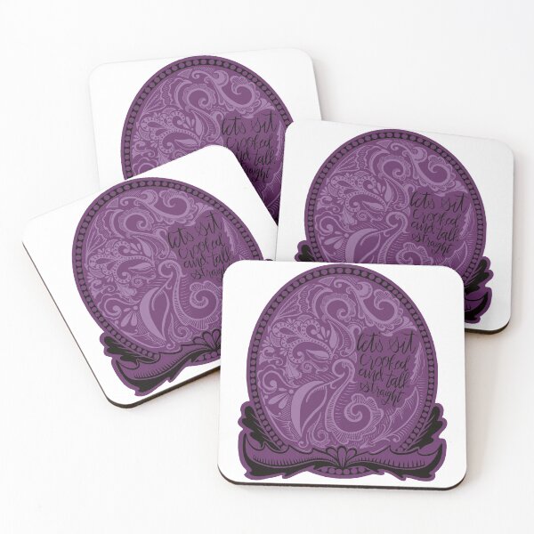 Item preview, Sit Crooked and Talk Straight Oval Emblem - Onyx and Plumb designed and sold by TheGeometricFox.