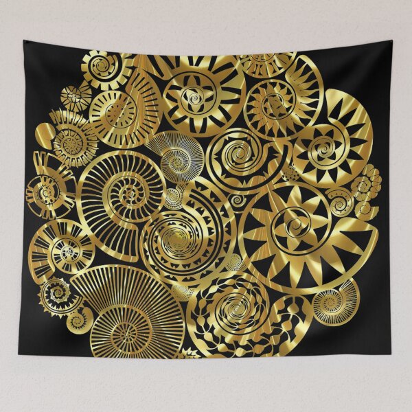 Item preview, Ammonites, golden fossils designed and sold by SAS4rt.
