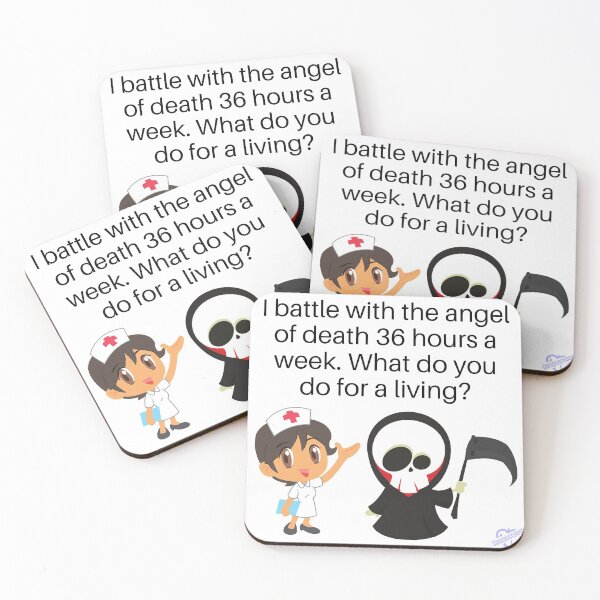 Item preview, I battle with the angel of death designed and sold by Caregiverology.