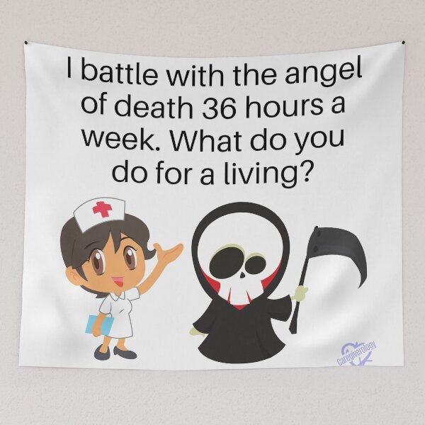 Item preview, I battle with the angel of death designed and sold by Caregiverology.