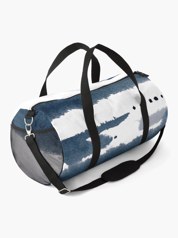 Thumbnail 2 of 3, Duffle Bag, blue abstract watercolor designed and sold by aliawallco.