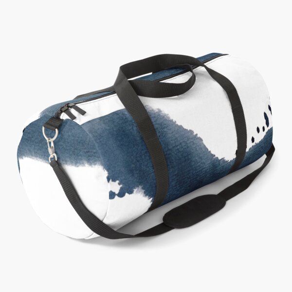 blue abstract watercolor Duffle Bag