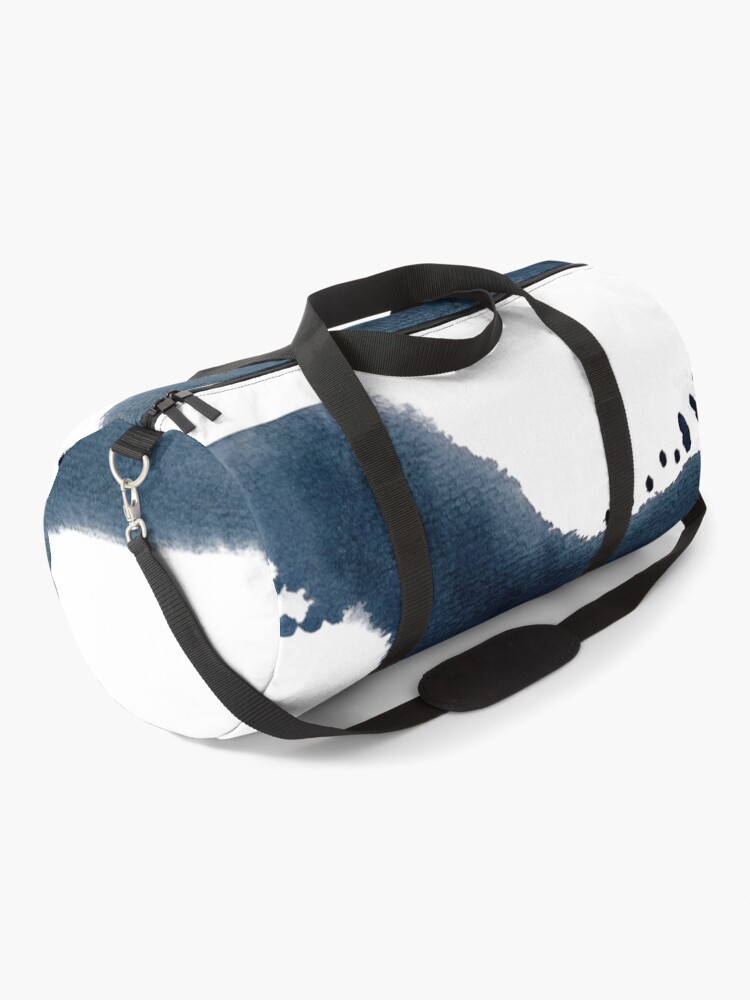 Thumbnail 1 of 3, Duffle Bag, blue abstract watercolor designed and sold by aliawallco.