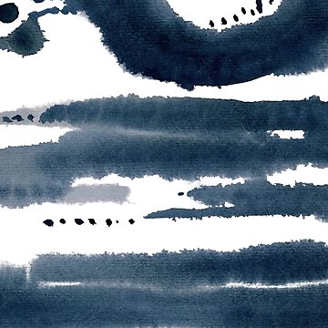 Artwork thumbnail, blue abstract watercolor by aliawallco