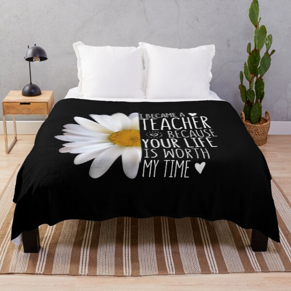 Item preview, Cute Inspirational Teacher Quote I Became A Teacher Because Your Life Is Worth My Time designed and sold by chris-ellis-art.