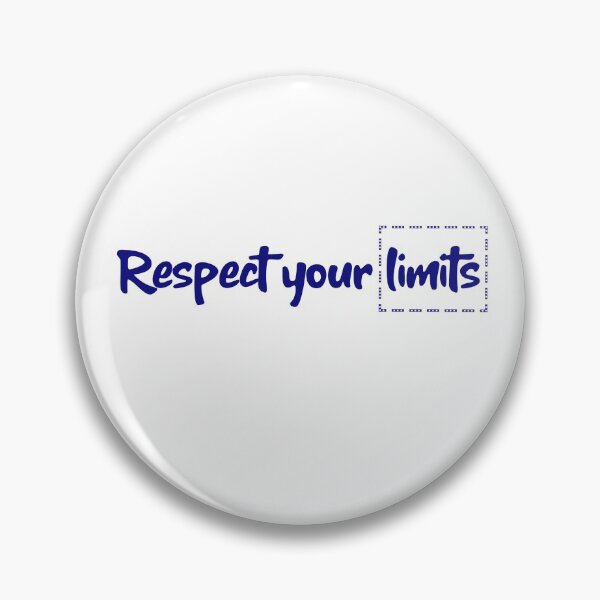 Item preview, Respect your limits in blue text  designed and sold by Luccianos.