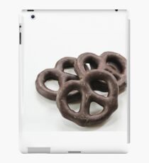 Chocolate Pretzels isolated on white iPad Case/Skin