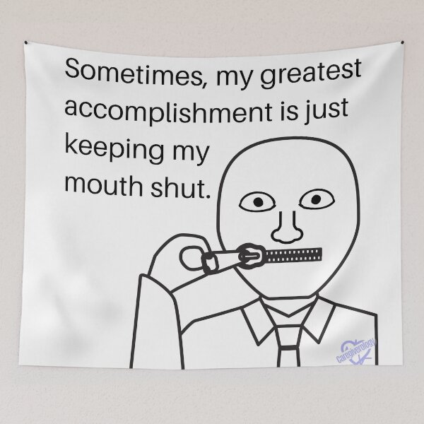 Item preview, Keeping my mouth shut designed and sold by Caregiverology.