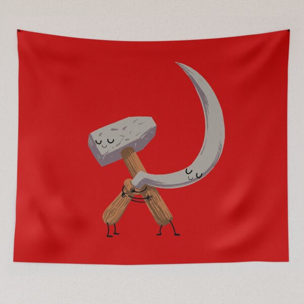 Item preview, Cute Communist Hammer and Sickle Hugging designed and sold by ctkrstudio.