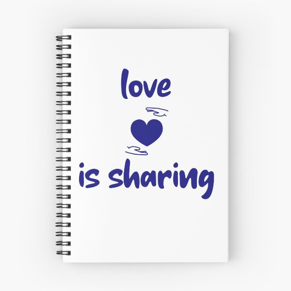 Item preview, Love is sharing in blue text  designed and sold by Luccianos.