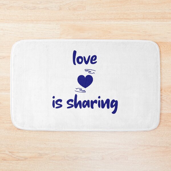 Item preview, Love is sharing in blue text  designed and sold by Luccianos.
