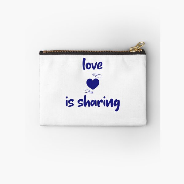 Item preview, Love is sharing in blue text  designed and sold by Luccianos.