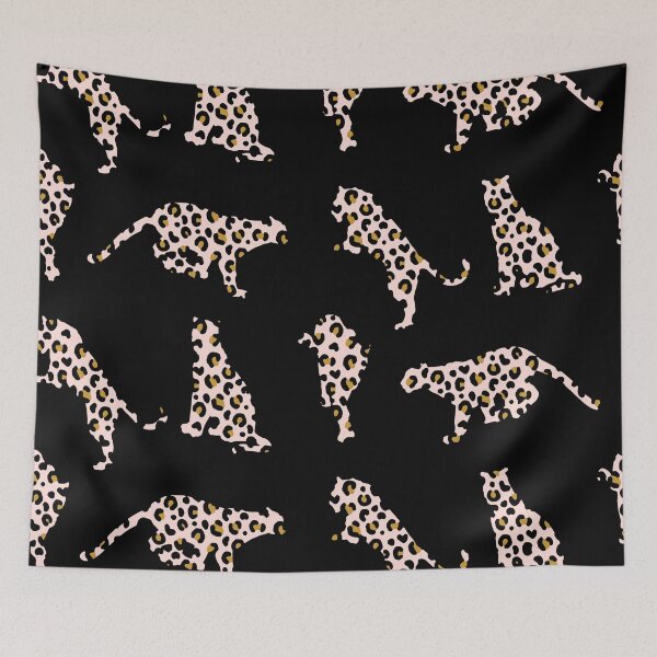 Item preview, Blush and Gold Leopard Silhouettes designed and sold by Carolina Diaz.