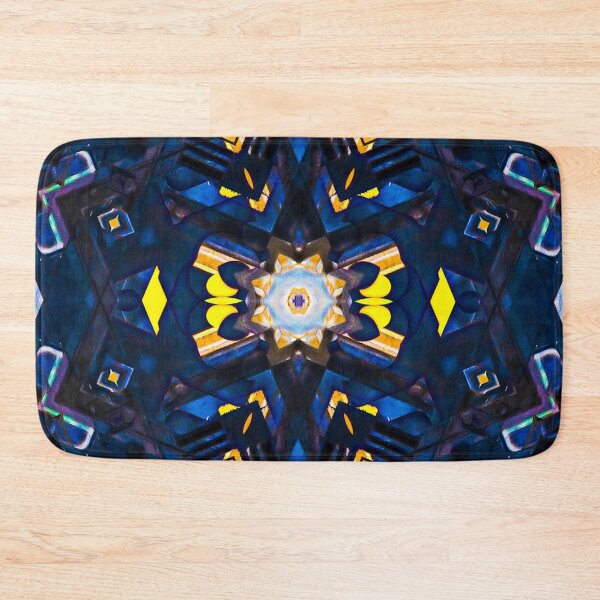 Item preview, Abstract yellow and blue flower designed and sold by BoxOfGraphics.