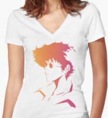 Spike Cowboy Bebop Women's Fitted V-Neck T-Shirt