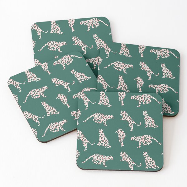 Item preview, Pink and Teal Leopard Silhouettes designed and sold by Carolina Diaz.