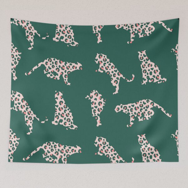 Item preview, Pink and Teal Leopard Silhouettes designed and sold by Carolina Diaz.