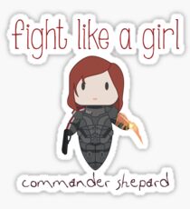 Fight Like a Girl - The Commander Sticker