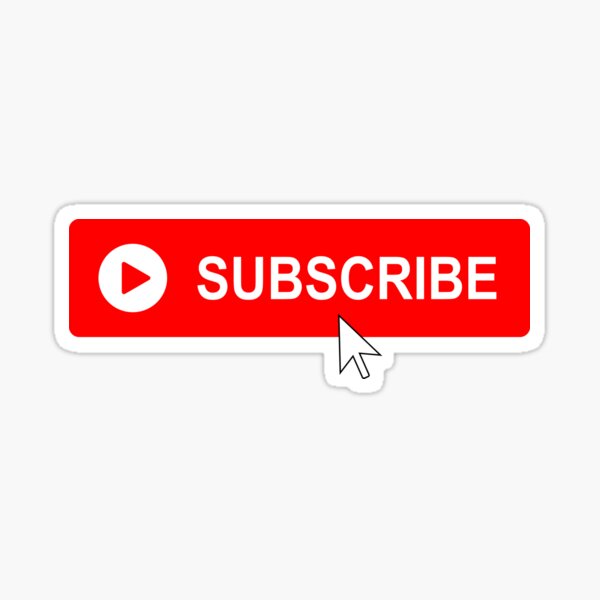 "subscribe button" Sticker for Sale by namaganda Redbubble