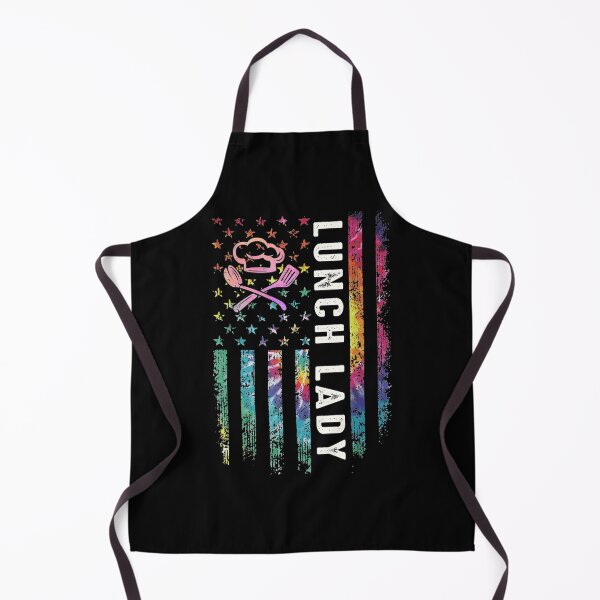 Item preview, Ki Tie Dye US Flag Lunch Lady Costume Back To School designed and sold by YoungTo.