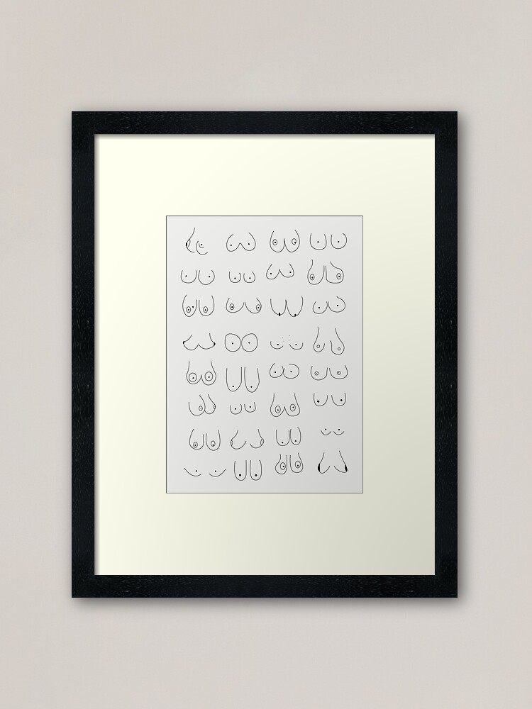 Cute Boobs - Quirky Art - Breasts - Funny Boobs - Shapes and Sizes Art  Board Print for Sale by artswag