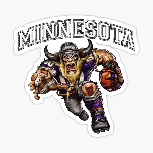 Minnesota Vikings Decal Skull Logo 7X5 Sticker – THE 4TH