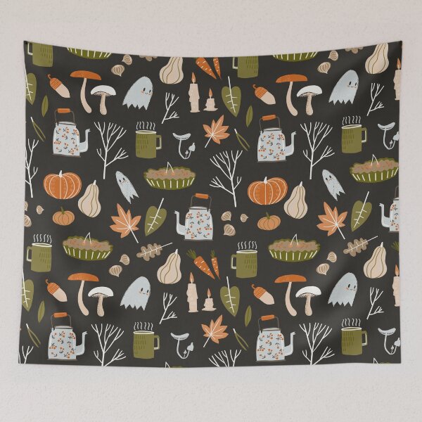 Item preview, Fall seamless pattern with cozy nature elements.  designed and sold by Dina Konovalova.