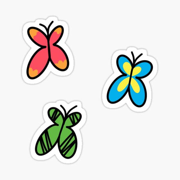 mariposas de las chicas superpoderosas Pegatina