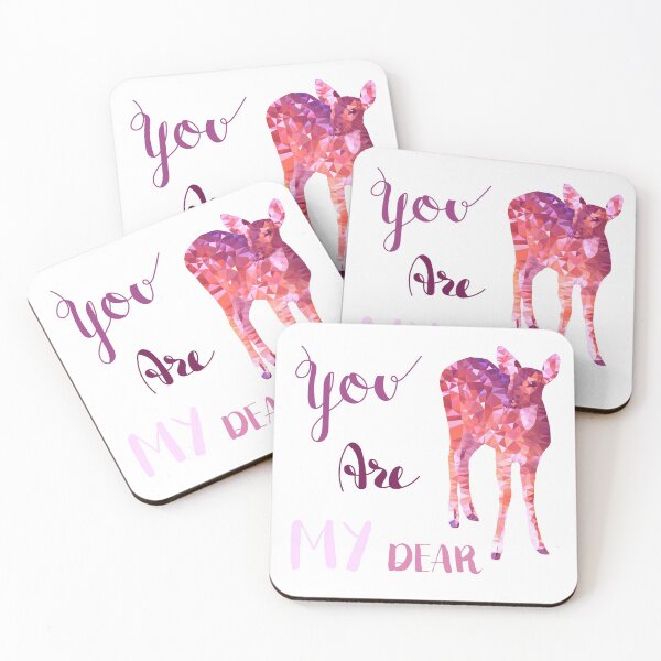 Item preview, You are my dear with pink polygonal deer. designed and sold by hadkhanong.