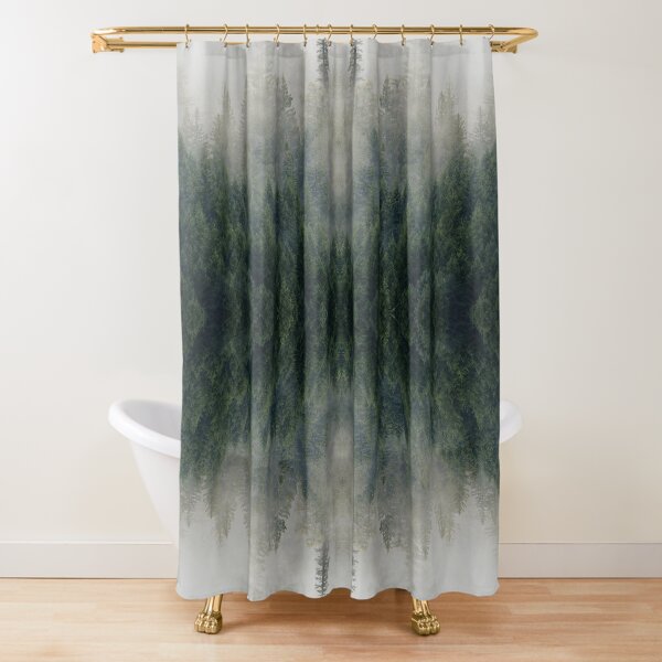 Forest Kaleidoscope Shower Curtain