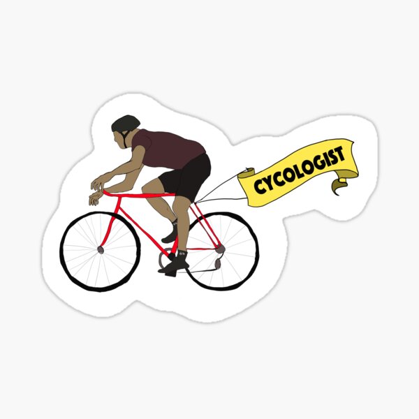 Funny Bike Design Cycologist  Sticker