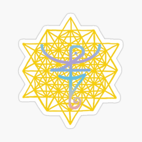 The Fellowship of the Rainbow Dragons and Golden Star Grid Sticker