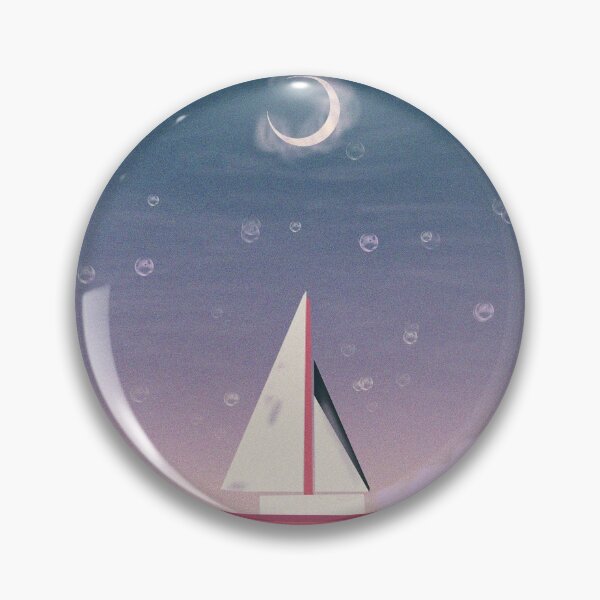 Item preview, Aesthetic Boat in the Sky Illustration designed and sold by jamellarts.