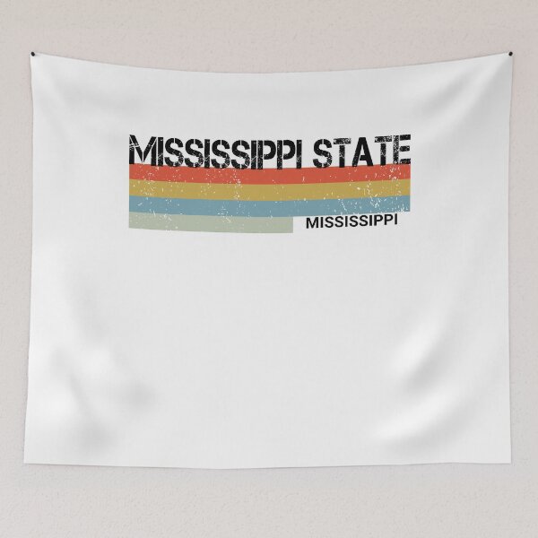 Item preview, Mississipi State City Vintage Retro 80's Stripes designed and sold by sportsfans.
