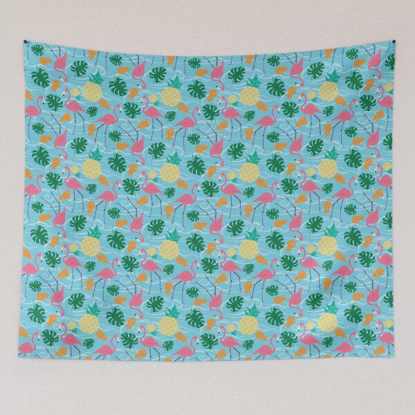 Item preview, Flamingos & Pineapples designed and sold by Monkyhands.