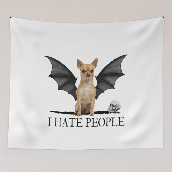 Item preview, Chihuahua Bat I hate people  designed and sold by KathysRyan.