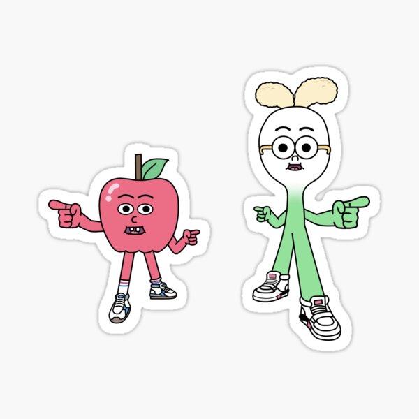 Apple and Onion Sticker