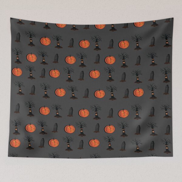Item preview, Halloween pattern graveyard designed and sold by Crystarowz.