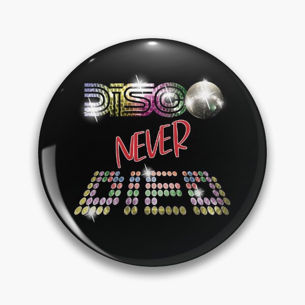 Artikelvorschau, Disco Never Died - Retro-Spiegelball- und Tanzflächen-Thementext-Design entworfen und verkauft von Karen McFarland.