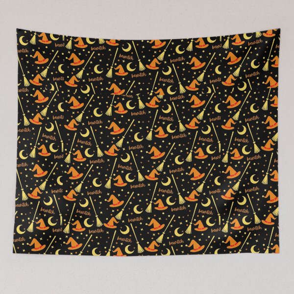 Item preview, Cute Witch Halloween Collage Pattern designed and sold by The-Gayborhood.