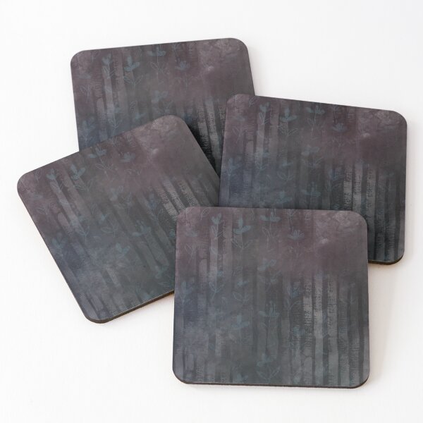 Item preview, Dark Abstract Pastel Minimalistic Metallic Floral Pattern Blending  designed and sold by AuroCreatives.