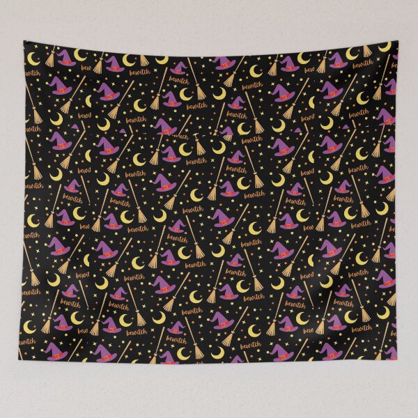 Item preview, Cute Witch Halloween Collage Pattern designed and sold by The-Gayborhood.