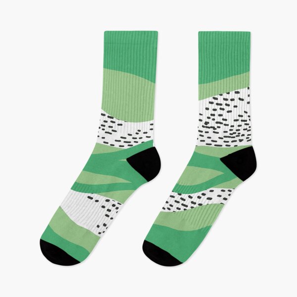 Item preview, Organic abstract pattern in green black and white designed and sold by CecyLL.